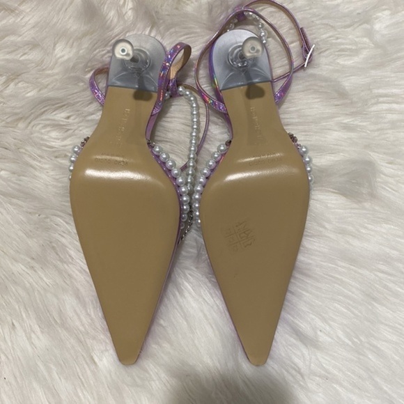 New Mach &‎ Mach Sophie Bow embellished Iridescent Leather pumps size 38.5EU - Picture 9 of 11